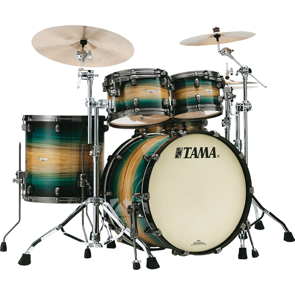 Tama Starclassic Maple 6-Piece Shell Pack with Black Nickel Hardware - Emerald Pacific Walnut Burst - product image