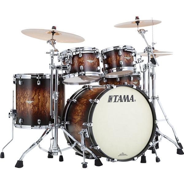 Tama Starclassic Maple 6-Piece Shell Pack with Black Nickel Hardware - Molten Satin Brown Burst - product image
