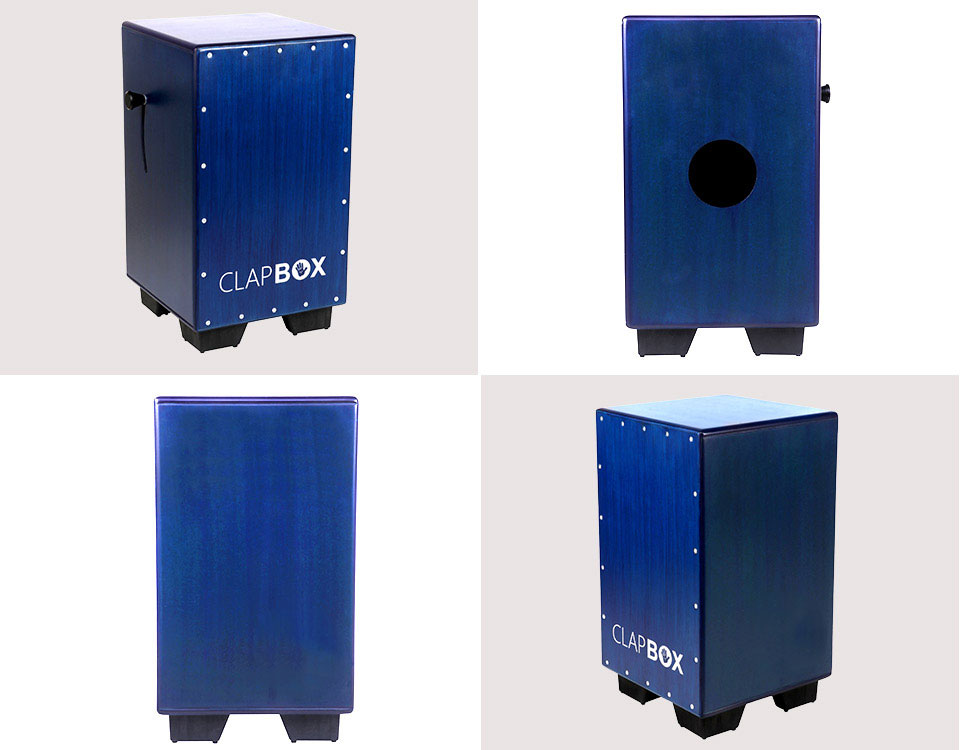 Clapbox CB40 Blue Adjustable Snare Cajon - product image