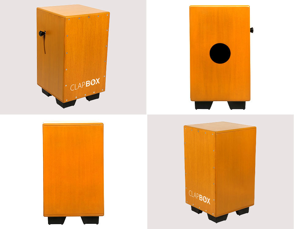 Clapbox CB40 Yellow Adjustable Snare Cajon - product image