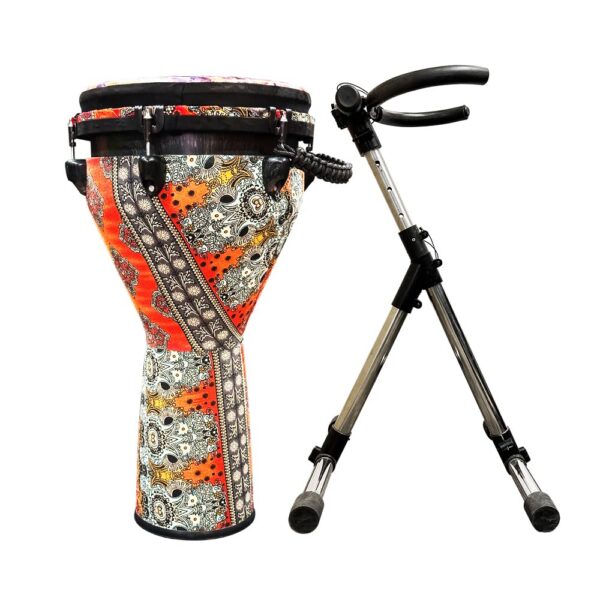 Pluto Orange Fabric With Cover Djembe 12" - product image