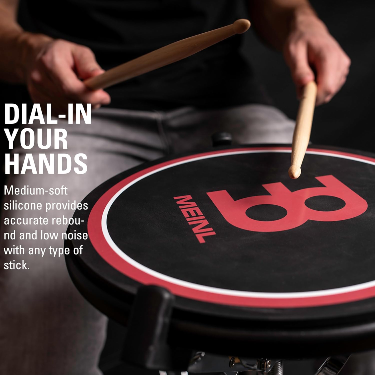 Meinl Logo Black With Red Practice Pad 12" - product image