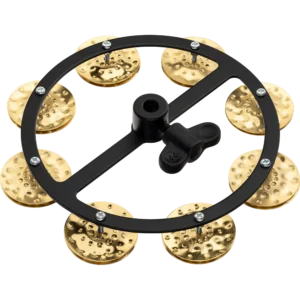 Meinl Headliner Series Hammered Brass Jingles 1 Row 5" Black HiHat Tambourine