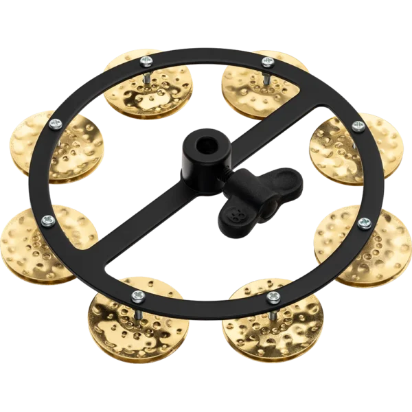 Meinl Headliner Series Hammered Brass Jingles 1 Row 5" Black HiHat Tambourine - product image