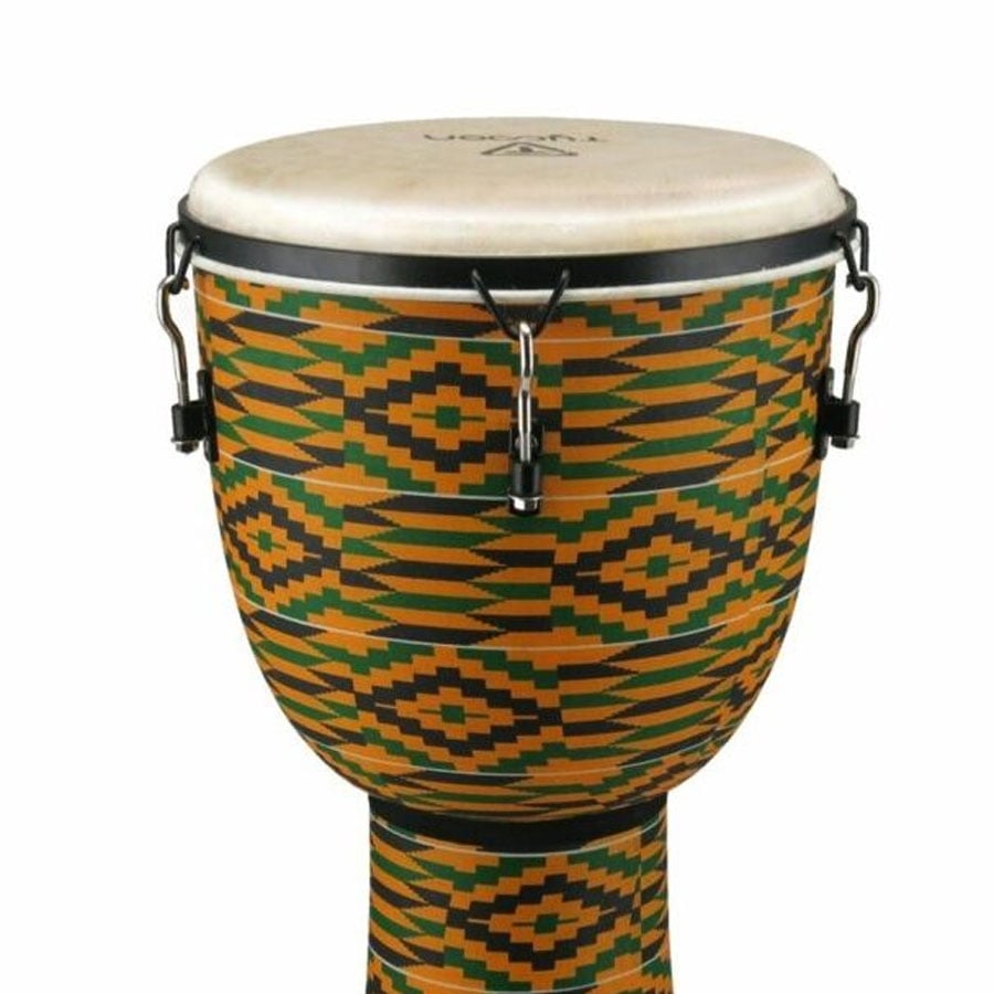 Tycoon TFJ-10K 10" Kente Finish Fiberglass Key Tuned Djembe - product image