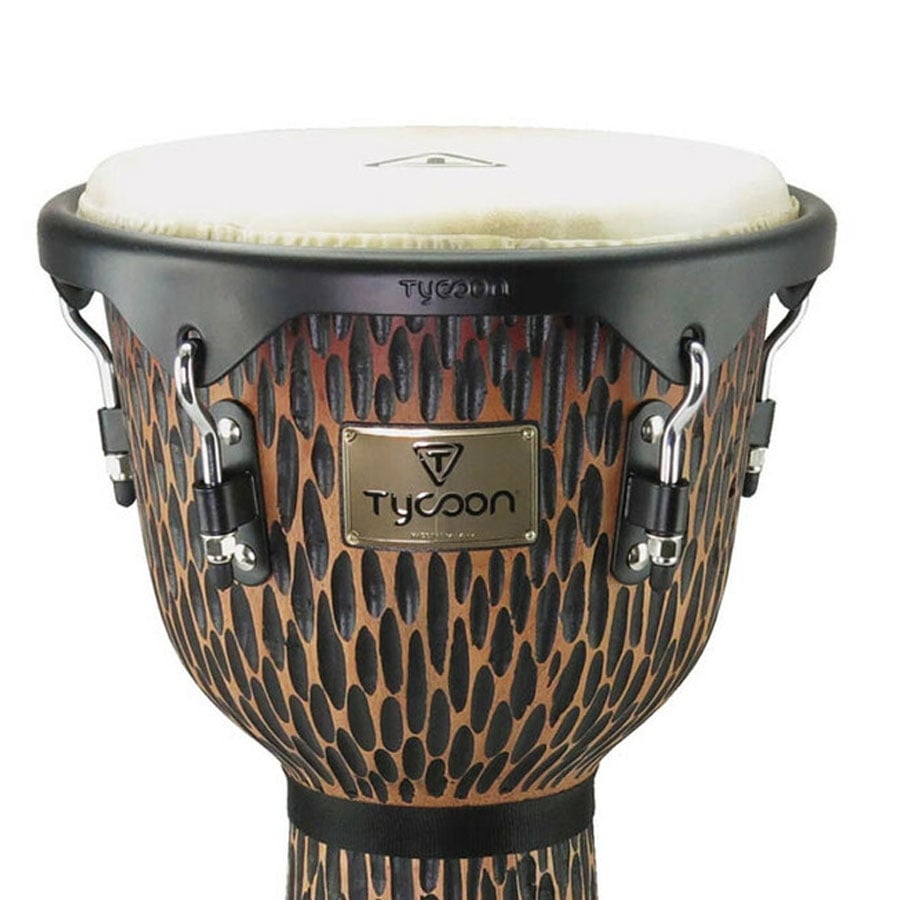 Tycoon TJSS-72 B CO 12" Supremo Select Chiseled Orange Series Djembe - product image