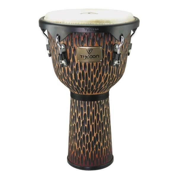 Tycoon TJSS-72 B CO 12" Supremo Select Chiseled Orange Series Djembe - product image