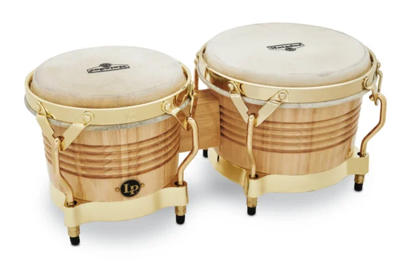 LP Matador Series Wood Bongos, Natural with Gold Hardware (M201-AW) - product image