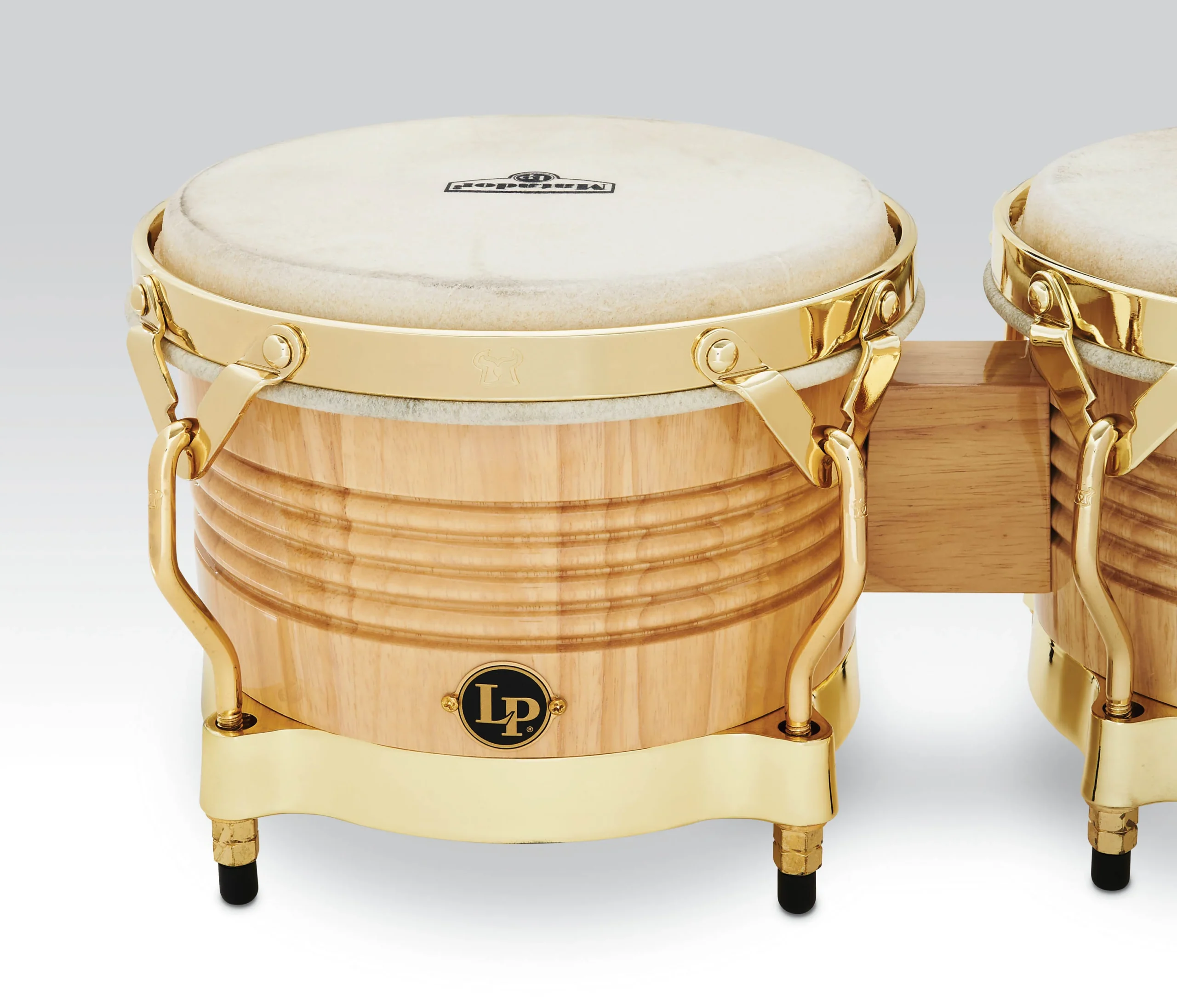 LP Matador Series Wood Bongos, Natural with Gold Hardware (M201-AW) - product image