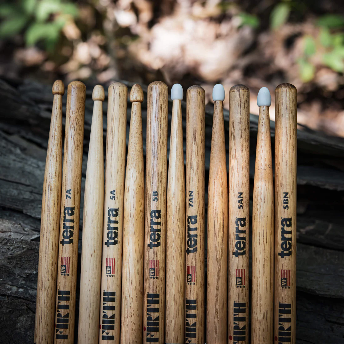 Vic Firth 5A Nylon Tip American Classic Terra Drum Sticks Value Pack Of 4 - product image