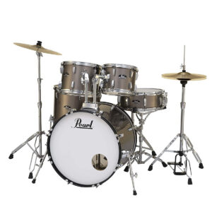Pearl Roadshow Bronze Metallic 5 Pcs Drum Set W/Stands & Cymbals