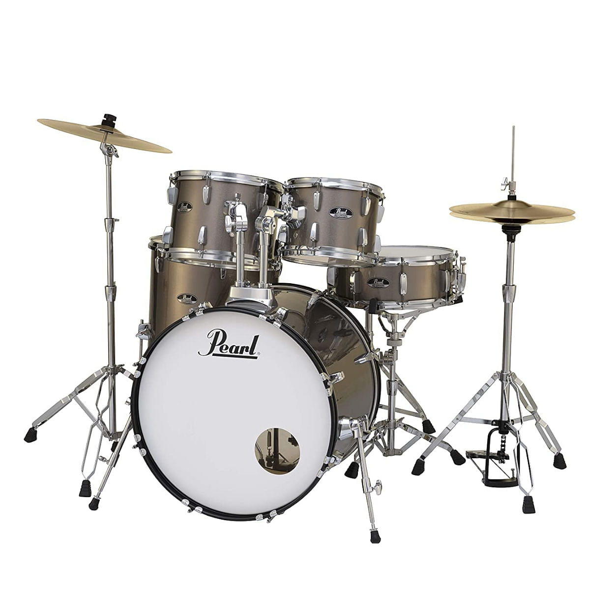 Pearl Roadshow Bronze Metallic 5 Pcs Drum Set W/Stands & Cymbals - product image