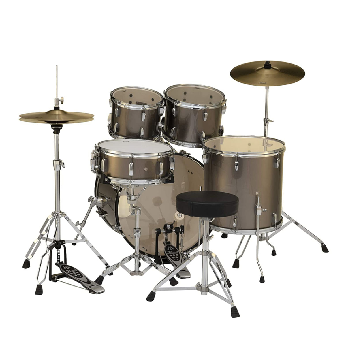 Pearl Roadshow Bronze Metallic 5 Pcs Drum Set W/Stands & Cymbals - product image