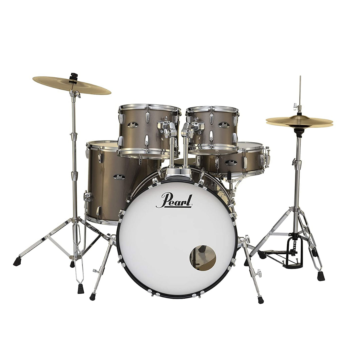 Pearl Roadshow Bronze Metallic 5 Pcs Drum Set W/Stands & Cymbals - product image