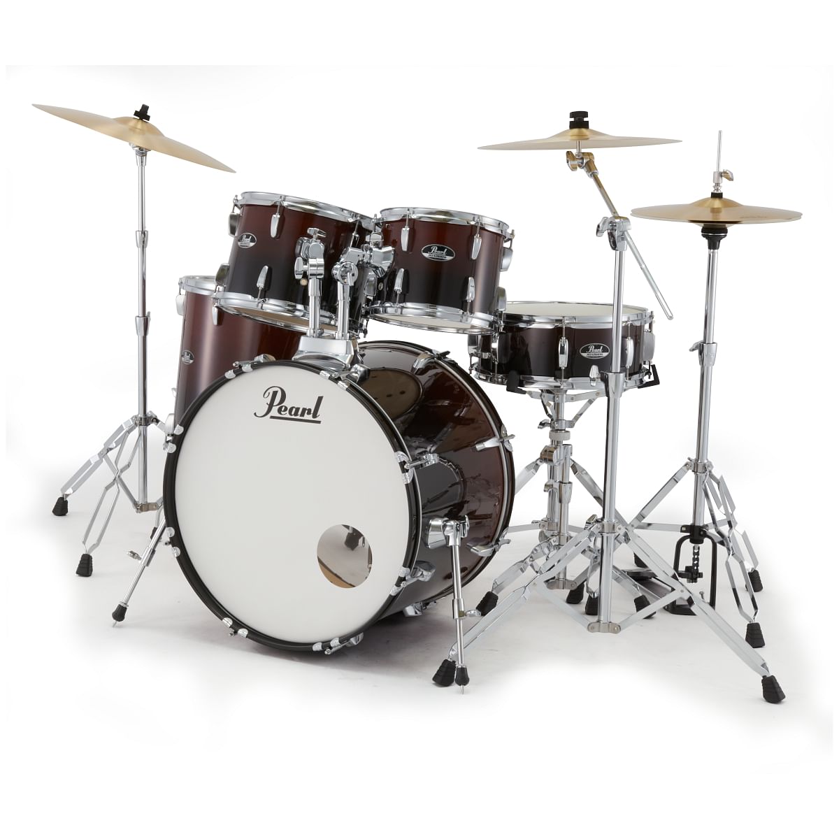 Pearl Roadshow Garnet Fade 5 Pcs Drum Set W/Stands & Cymbals - product image