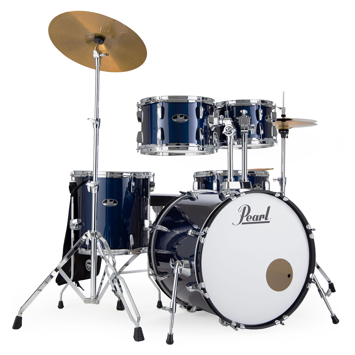 Pearl Roadshow Royal Blue Metallic 5 Pcs Drum Set W/Stands & Cymbals - product image