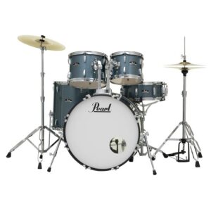Pearl Roadshow Aqua Blue Glitter 5 Pcs Drum Set W/Stands & Cymbals
