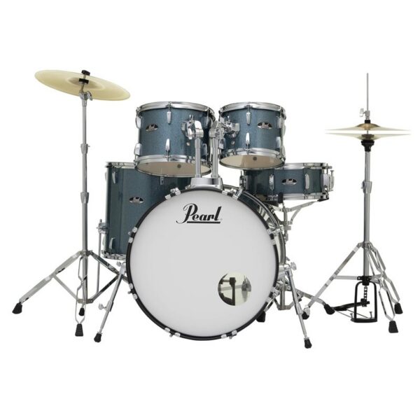 Pearl Roadshow Aqua Blue Glitter 5 Pcs Drum Set W/Stands & Cymbals - product image