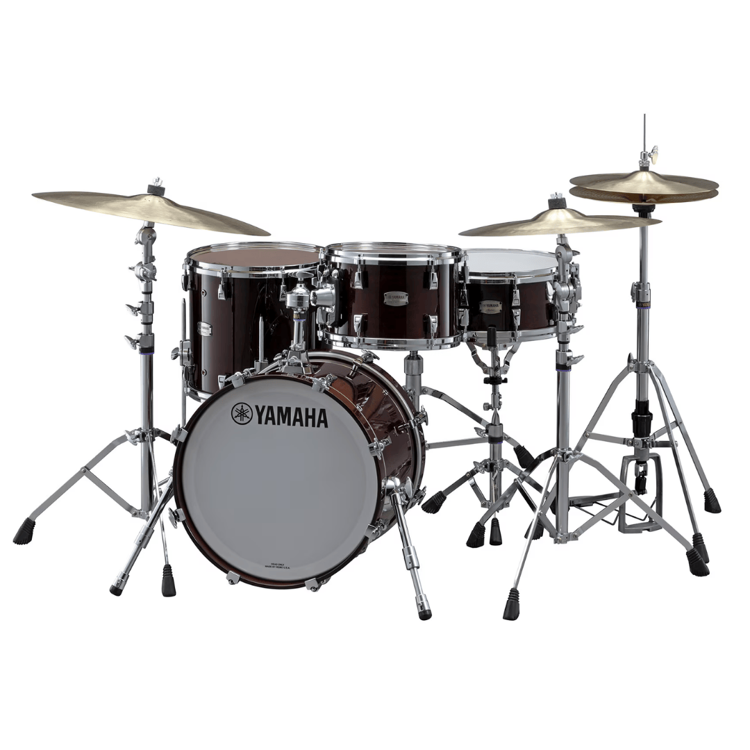 Yamaha Absolute Hybrid Maple 6-Piece Shell Pack – Classic Walnut - Yamaha Absolute Hybrid Maple six-piece shell pack in Classic Walnut