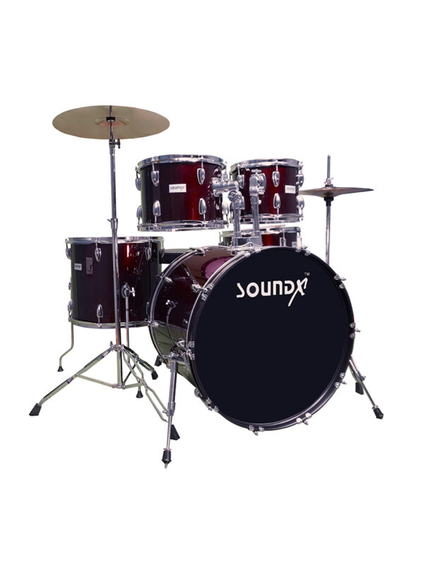 Sound X SX-100 5Pc Acoustic Drum Kit With Hardware & Cymbals & Throne - product image