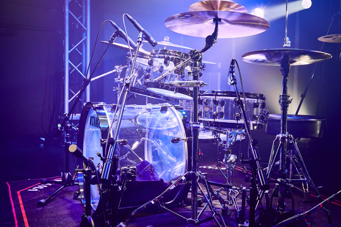 Tama Starclassic Mirage 50th Anniversary 6-piece Seamless Acrylic Shell Pack with 14" Snare Drum - Crystal Ice (MBA52RZBNS + MBAS65BN) - product image
