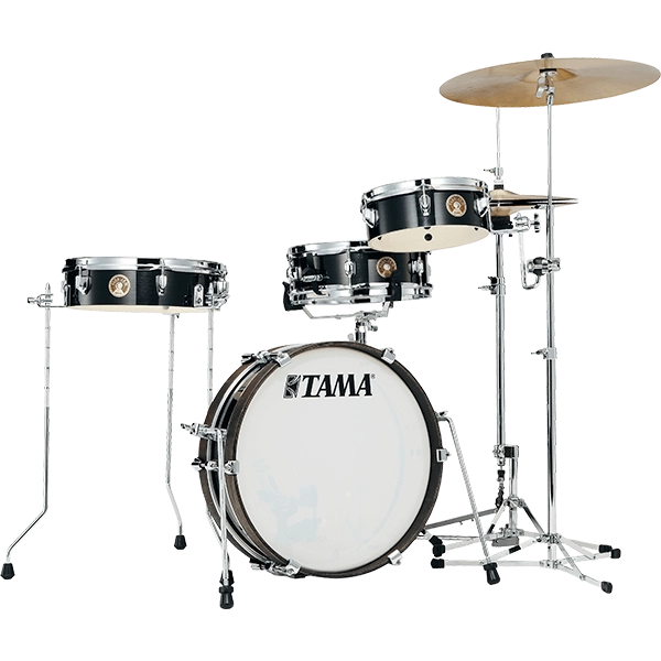 Tama Club-JAM Pancake 4-piece Shell Pack with Snare Drum - Hairline Black - product image