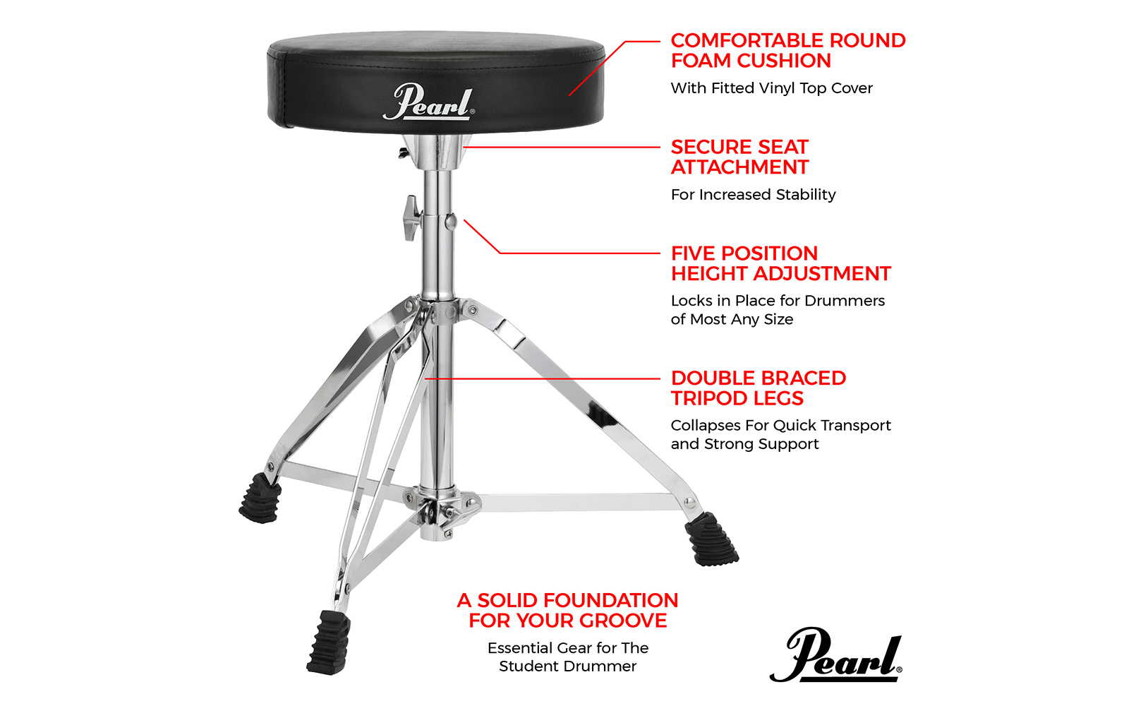 Pearl D-50 Drum Throne - product image