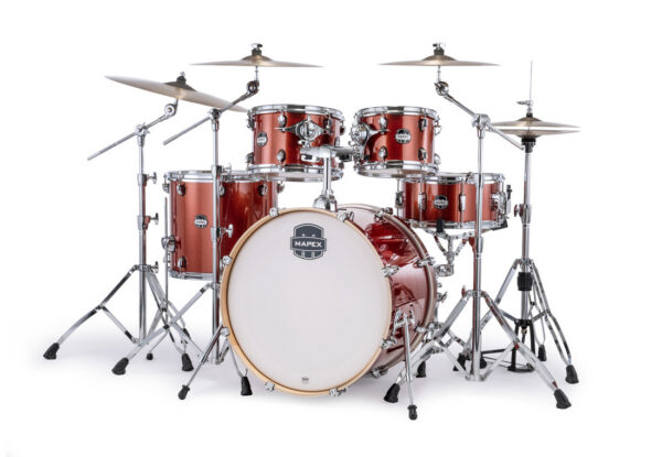 Mapex Mars Birch Hybrid 5‑Piece Shell Pack – Orange Sparkle (MA529SFOR) - product image