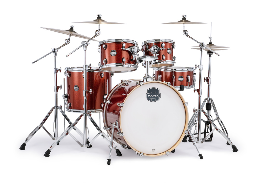 Mapex Mars Birch Hybrid 5‑Piece Shell Pack – Orange Sparkle (MA529SFOR) - product image