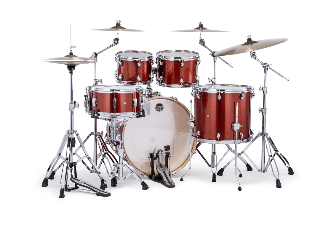 Mapex Mars Birch Hybrid 5‑Piece Shell Pack – Orange Sparkle (MA529SFOR) - product image