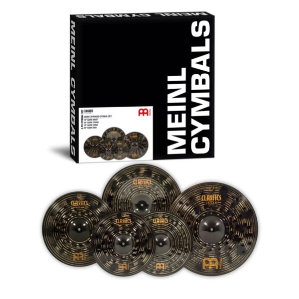 Meinl Classics Custom Dark CCD-CS1 Cymbal Pack (14" HiHat, 16" Crash, 18" Crash, 18" China, 20" Ride) - product image