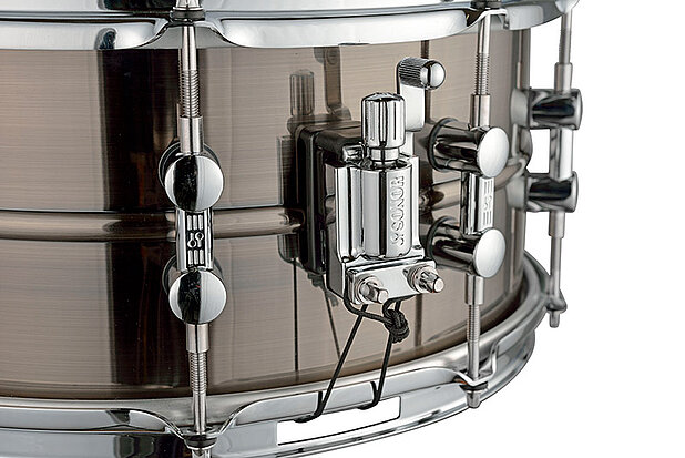 Sonor Kompressor Series 13x7" Brass Snare Drum – Black Nickel Plated - product image