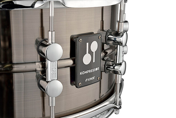 Sonor Kompressor Series 13x7" Brass Snare Drum – Black Nickel Plated - product image