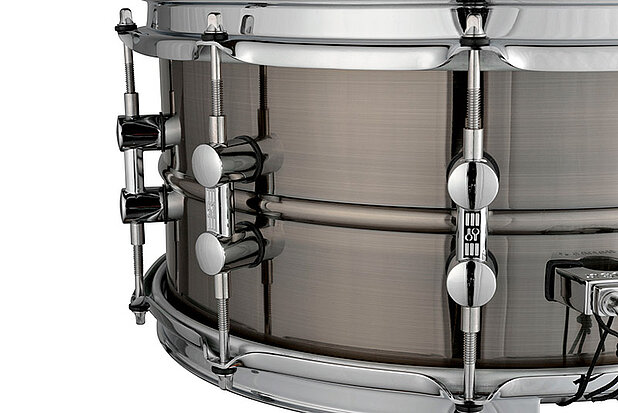 Sonor Kompressor Series 13x7" Brass Snare Drum – Black Nickel Plated - product image