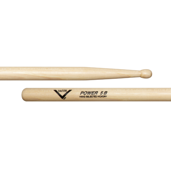 Vater Power 5B Hickory Drumsticks - Wood Tip - product image