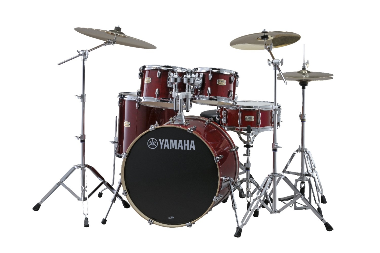 Yamaha Stage Custom Birch SBP2F5 5-Piece Shell Pack - Cranberry Red - product image