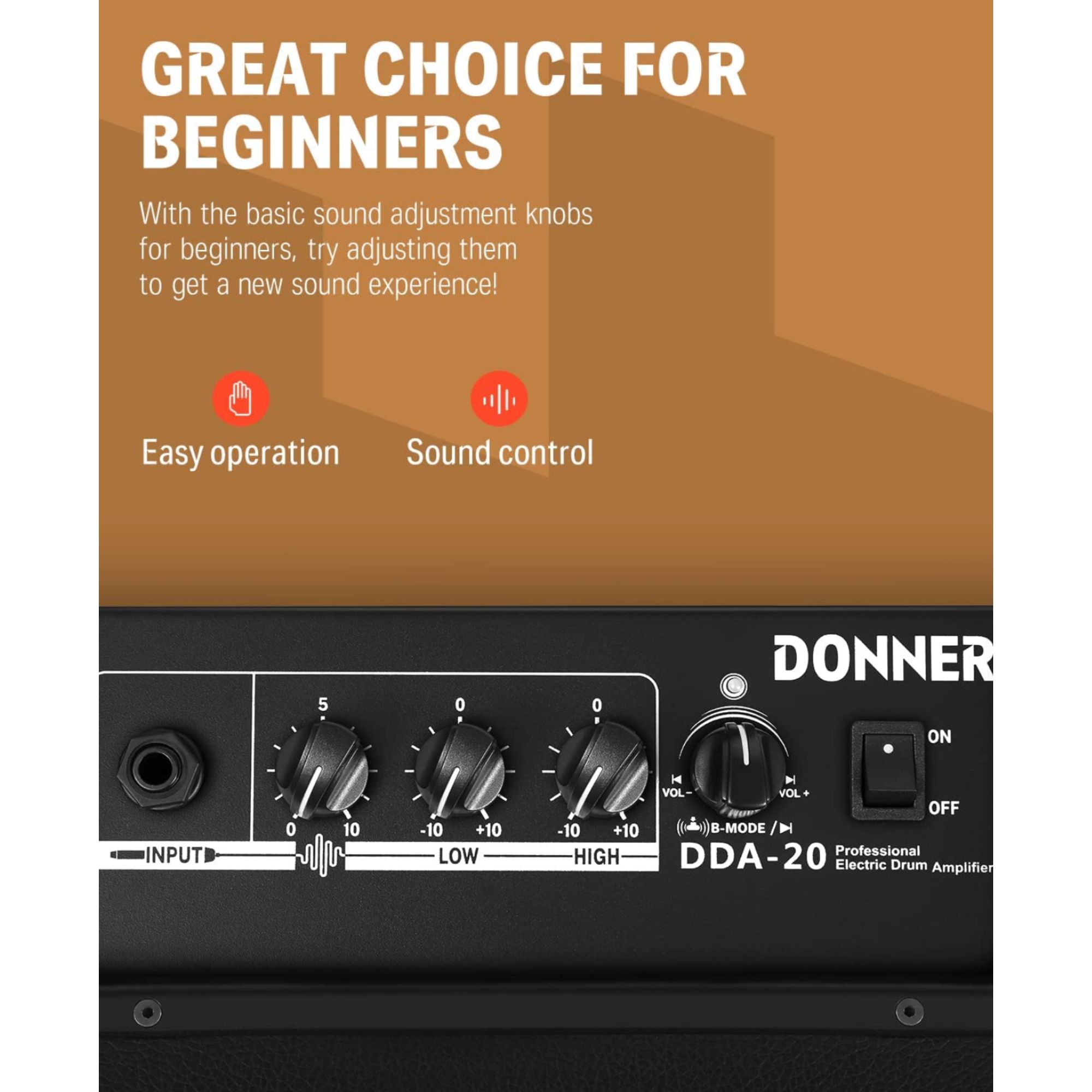 Donner DDA-20 20W Mini Electric Drum Amplifier - product image