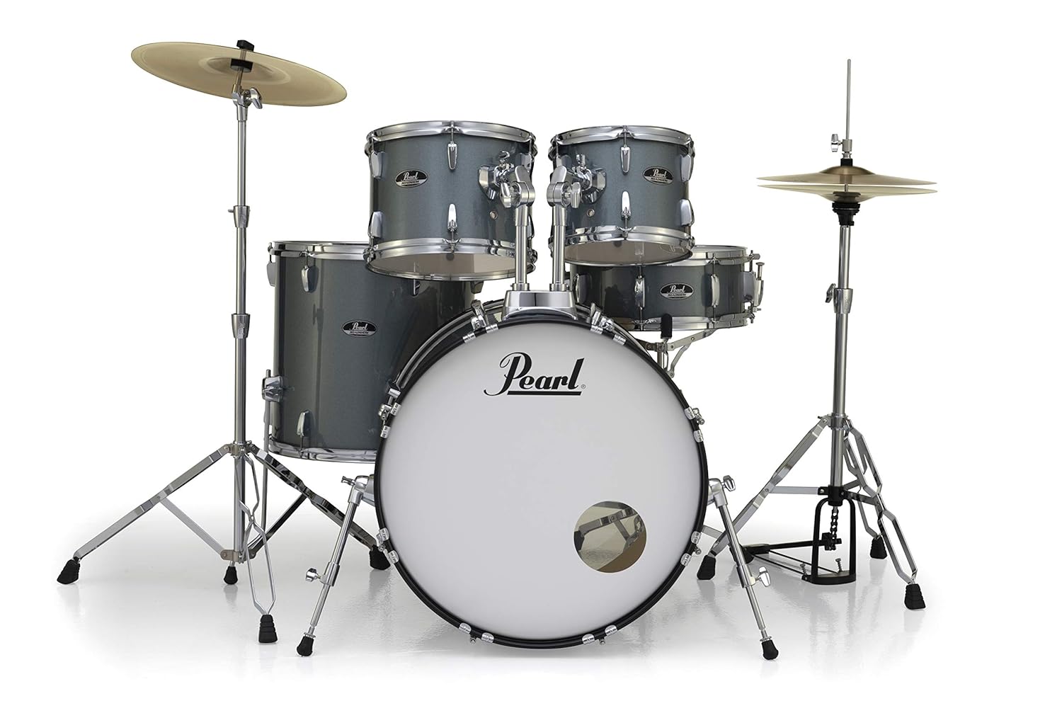 Pearl Roadshow Charcoal Metallic 5 Pcs Drum Set W/Stands & Cymbals - product image