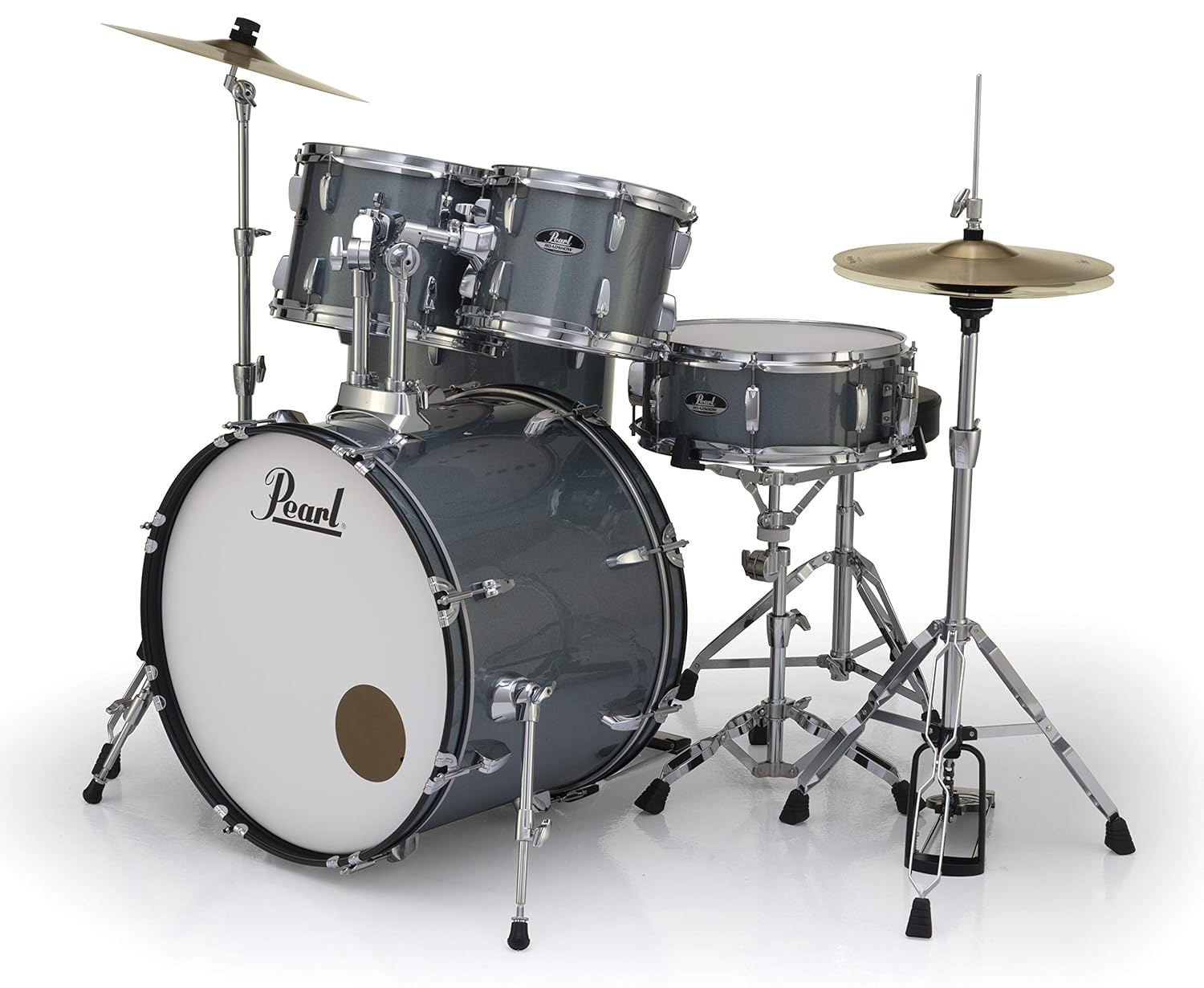 Pearl Roadshow Charcoal Metallic 5 Pcs Drum Set W/Stands & Cymbals - product image