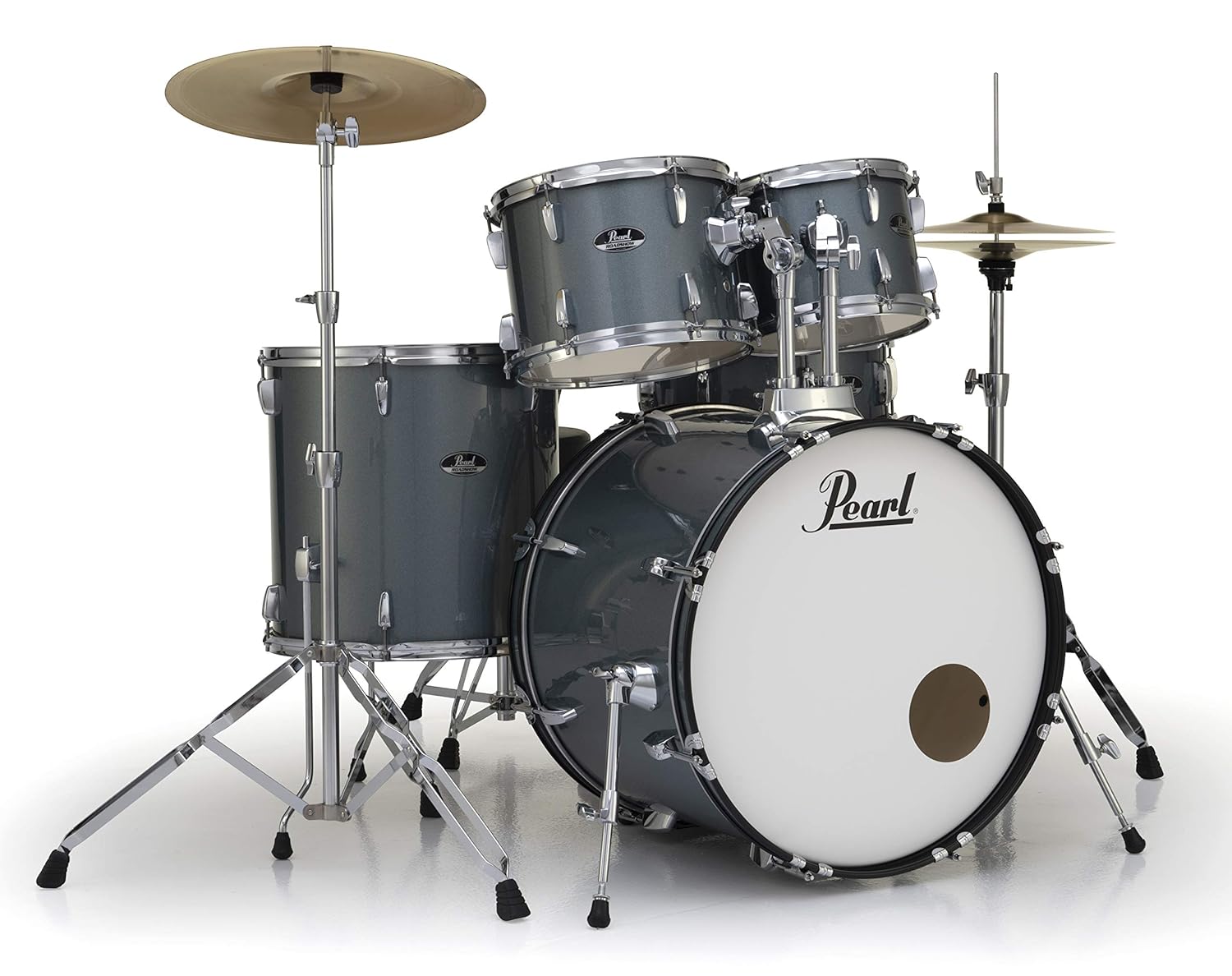 Pearl Roadshow Charcoal Metallic 5 Pcs Drum Set W/Stands & Cymbals - product image