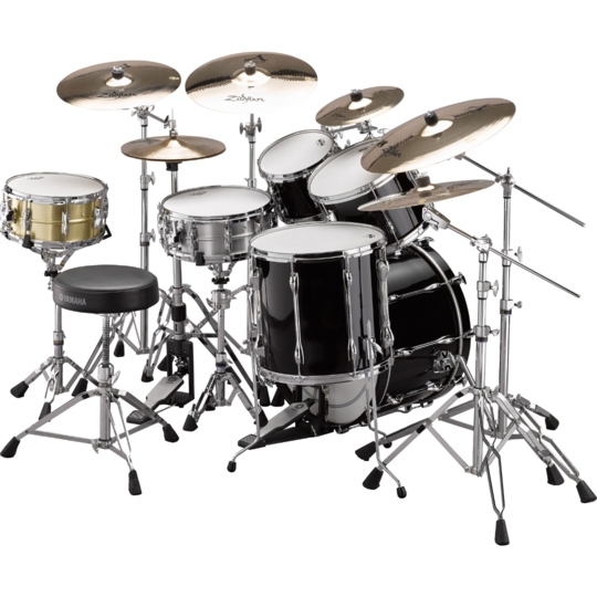 Yamaha Recording Custom 8-Piece Shell Pack – Solid Black - Yamaha Recording Custom 8-Piece Solid Black configuration