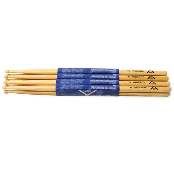 Vater Manhattan 7A Hickory Drumsticks - Wood Tip [Pack of 4] - product image