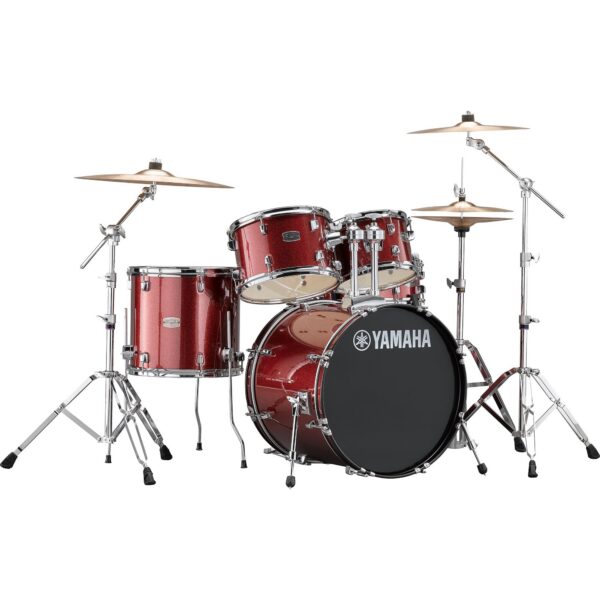 Yamaha Rydeen RDP2F5 5-Piece Drum Kit with HWRD - Burgundy Glitter - product image