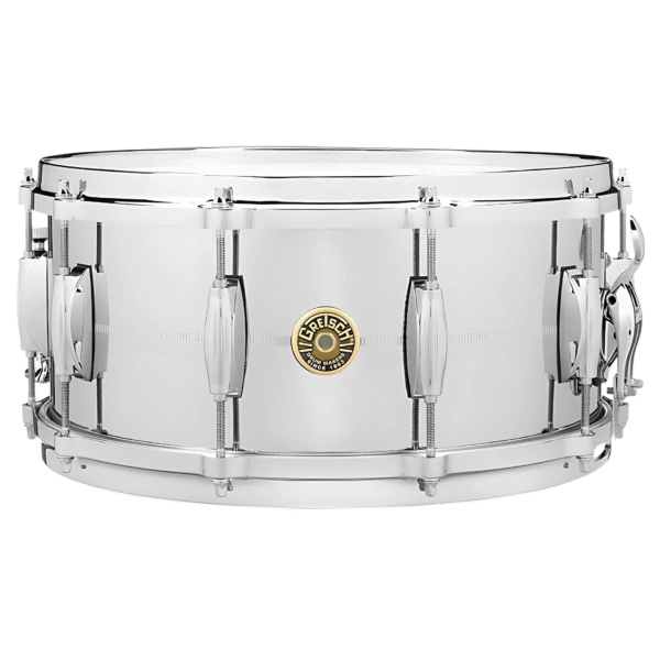 Gretsch G4164 USA Custom 14″ × 6.5″ Chrome Over Brass Snare Drum - product image
