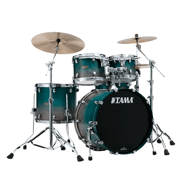 Tama Starclassic Walnut Birch Satin Sapphire Fade Acoustic Drums 6 Pc Shell Pack - product image