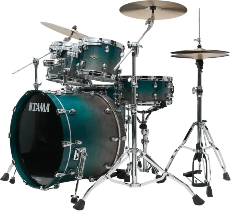 Tama Starclassic Walnut Birch Satin Sapphire Fade Acoustic Drums 6 Pc Shell Pack - product image