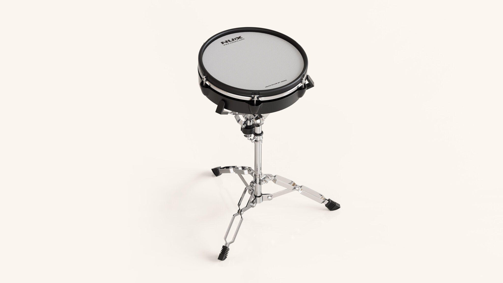 NUX DM-8 12-inch REMO mesh snare pad with independent stand