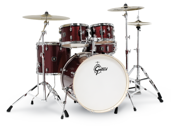 Gretsch Energy 5-Piece Drum Kit with Hardware – Ruby Sparkle - product image