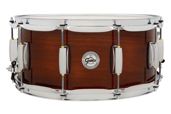 Gretsch Full Range 14x6.5" Mahogany/Maple Snare Drum – Gloss Natural - product image
