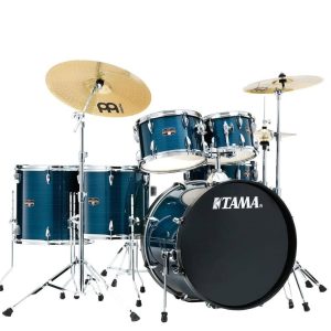 Tama Imperialstar 22" 6-Piece Drum Kit with Hardware and Throne – Hairline Blue